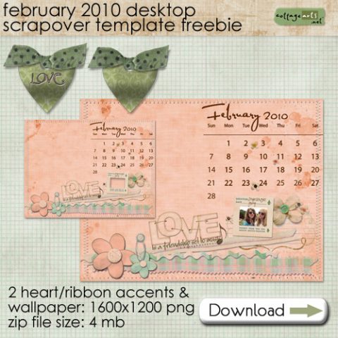 February Desktop Freebie & Coupon Code